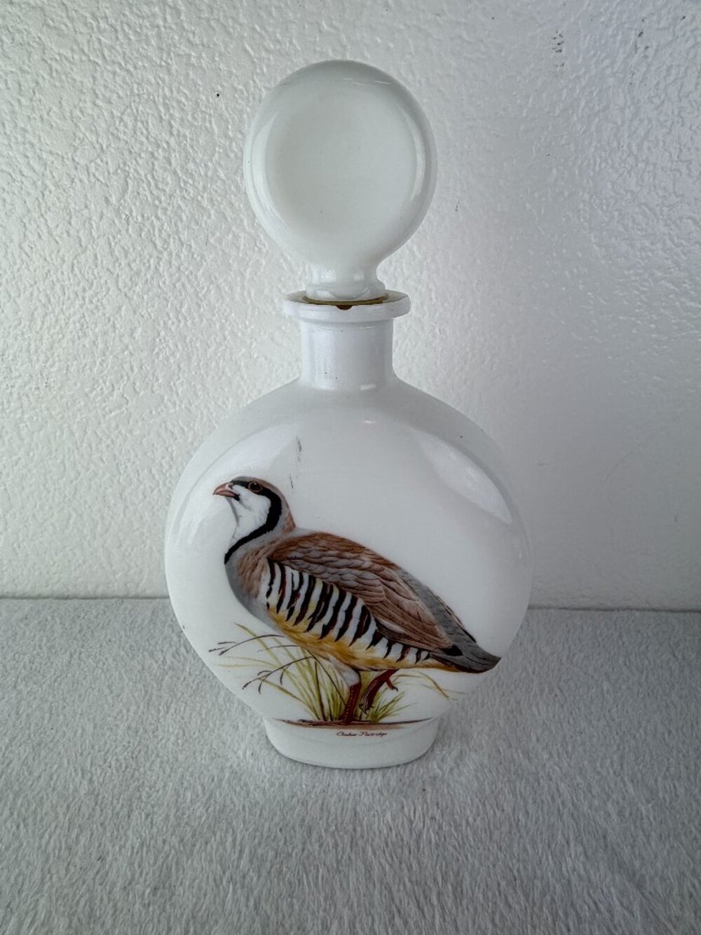 1969 Field Birds Chukar Partridge Whiskey Decanter Dant Distillery Empty